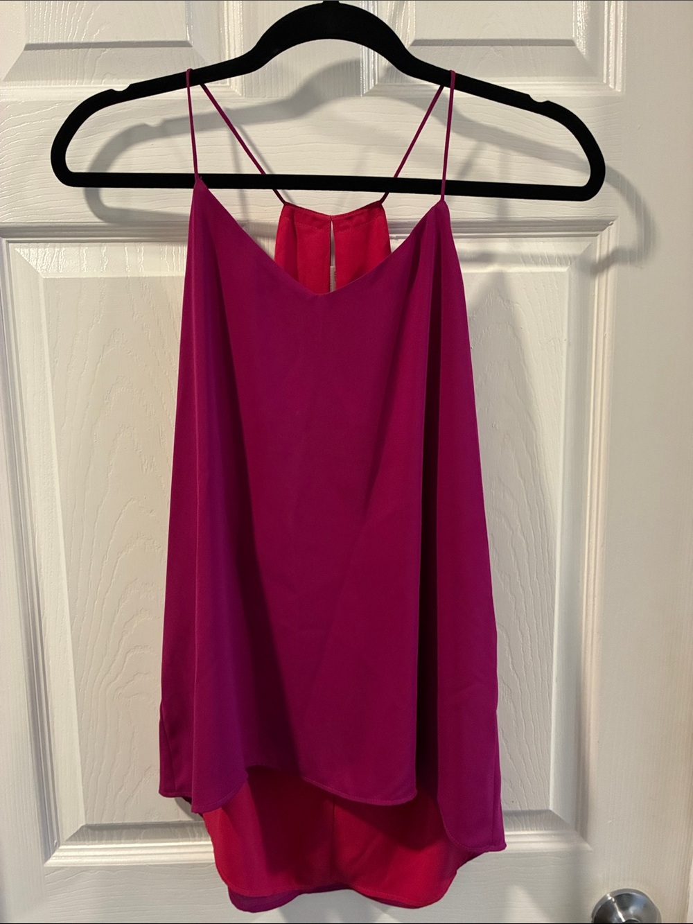 Express Fuchsia Spaghetti Strap Cami Top
